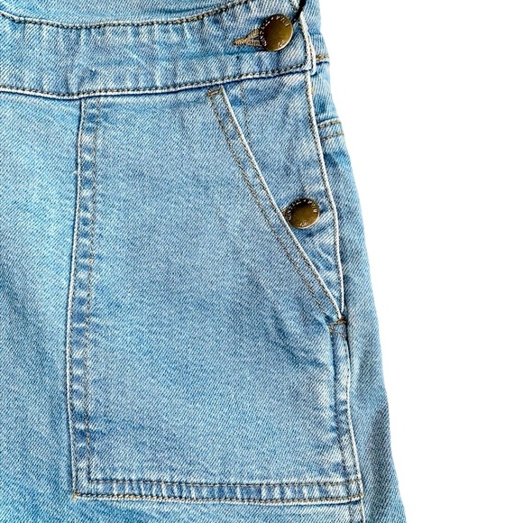 NWT Kendall & Kylie Cutoff Denim Shortalls Size 25 - Picture 3 of 6